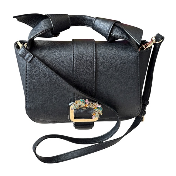 NWOT Gianni Bini Evanna Black Satchel Purse Handle/Shoulder Strap Rhinestone - Picture 10 of 10